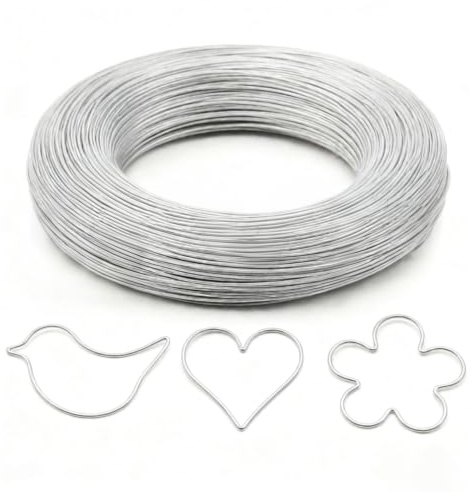 0.9mm×50m Basteldraht,Schmuckdraht - Weicher Biegsamer Draht，Rostfrei Leicht zu Verarbeiten für Schmuckherstellung, Basteln und Modellieren（Silber） (1, 0.9mm*50m)