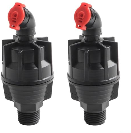 Bulevisiter Lot de 2 arroseurs rotatifs à 360 degrés de 1,27 cm réglable pour l'irrigation agricole, arroseur de pelouse auto-rotatif pour serre de jardin, parterres de fleurs