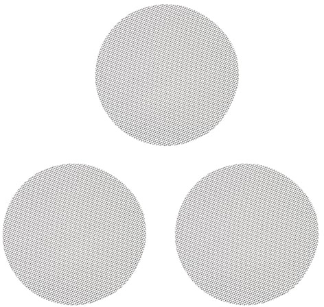 Ciieeo Alfombrilla para Parrilla de Horno 3 Piezas Resistente al Calor de Fibra de Vidrio, Antiadherente Reutilizable Negra Redonda de 40 Cm para Barbacoa y Cocina al Aire Libre