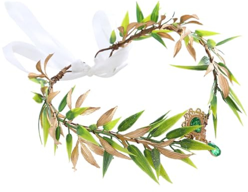 BESPORTBLE Tocado de Hojas Verdes para Fiesta, Diadema de Plástico Fácil de Usar y Cómoda Diseño Único y Forma de Hoja para Mujer