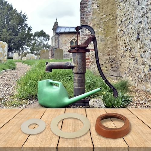 JoyousMall Set di guarnizioni per pompa a mano modello 75, guarnizione a pistone in pelle bovina e silicone per anello parti di ricambio per pompe da giardino e pozzi d'acqua