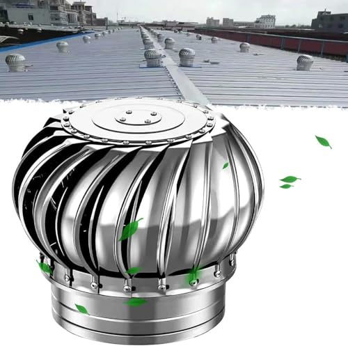 160mm 400mm Comignolo Girevole In Acciaio Inox Per Ventilazione, Comignolo Canna Fumaria Per Tetto, Cappello Eolico Per Uso Domestico E Commerciale(400mm/15.75in)