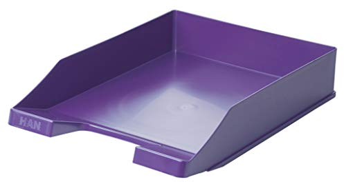 HAN Briefablage KLASSIK, 10 STÜCK Schreibtisch Organizer, Bürobedarf, Ablagefächer, Büromaterial, Briefkorb, Dokumentenablage, bis Format A4/C4, 1027-X-57, lila