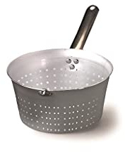 Unbekannt Spitzsieb (scaldapasta) Dicke 3 Millimeter mit Tragegriff und Haken, Stahl, Ø 260 mm Cod. alma17526