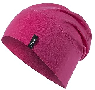 Sterntaler OCS Beanie uni – Lässige Slouch Beanie Mütze aus Singlejersey (Bio) – Mädchen Kopfbedeckung – variabel tragbar – Baby und Kinder Übergangsmütze – magenta, Größe 55