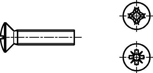 Dresselhaus 0/0460/001/5,0/20,0/ /01 Linsensenkschrauben 4.8 mit Kreuzschlitz H, M 5 x 20, galv. verzinkt, 1000 Stück