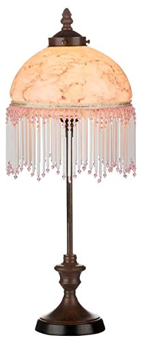 Casa Padrino lámpara de Mesa Estilo Barroco Multicolor Ø 20 x H. 52 cm - Muebles Barroco y Art Nouveau