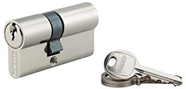 Cilindro europeo a doppia entrata SA 25x35mm, antisfilamento, nichel, 3 chiavi - THIRARD