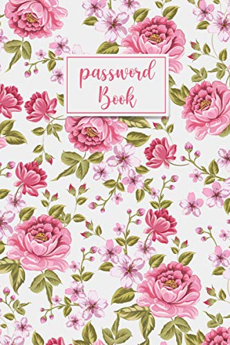 Password Book with Alphabetical tabs large print: password keeper logbook with alphabetized tabbed pages 6x9 | floral cover website email address and ... log book and internet password organizer