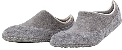 FALKE Women's Cosyshoe Invisible W Hp Wool Non-Slip Nubs Stopper Socks, Grey light grey 3400., 41/42 EU