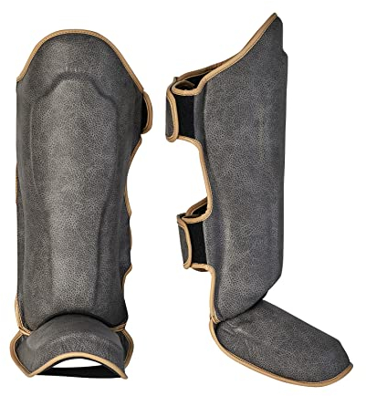 Playwell Premium Range: Vintage Serie - pro Series MMA Muay Thai Steh Auf Schienbeinschützer - Neu (Klein/M)