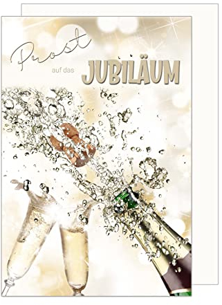 Edition Seidel Premium Glückwunschkarte zum Jubiläum mit Umschlag. Jubiläumskarte Ehrentag Grusskarte Billet Mann Frau Feier Firma Ehe (J126 SW023)