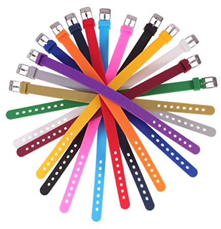 MAGICLULU Silikonarmband Kinder 14 Stück Einfarbiges Armband Set Verstellbar Mit Lochdesign Für Jungen Und Mädchen Ideal Für Gruppenspiele Schulveranstaltungen Und Partygeschenke