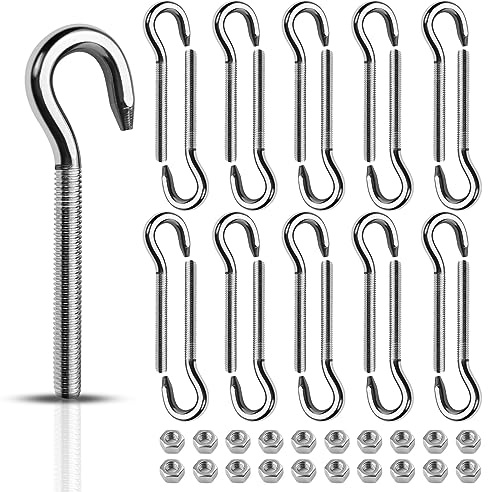 GZhaimai Gancio e Anelli Vite M6 304 in Acciaio Inox, 20 Pezzi
