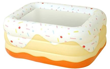 Gralara Piscina Gonfiabile per Bambini in PVC, Divertimento Acquatico garantito, Forma Quadrata 180 cm