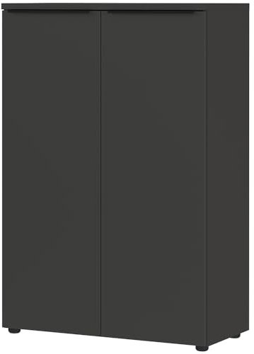 Lomadox Büromöbel Aktenschrank 81cm, Graphit
