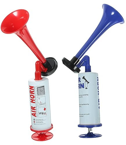 BESTonZON 2St Handpumpe jubelnde Horn-Requisiten Lufthupe für Boot Jubel Requisiten Horn jubeln luft horn Veranstaltungen Krachmacher tragbar Drucklufthorn Hand pumpe Trompete Fußball Abs