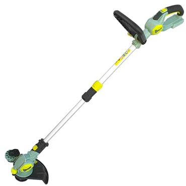 Grästrimmer med utdragbart handtag upp till 120 cm, teleskopiskt, 20 V med 90° roterande huvud - batteridriven trimmer, med TAP&GO-spole och elektronisk broms, 23 x 115 x 30 cm, batteri ingår ej