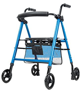 CGCSYZ Gehgestell, Leichtgewichtige Gehhilfen für Rollstühle, Gehhilfe aus Aluminiumlegierung, höhenverstellbarer Gehwagen mit 80-97 cm, zusammenklappbarer Rollator, stabiles Ge(