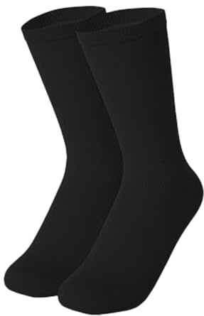 Oshhni Chaussettes de patinage sur glace Chaussettes de patinage artistique pour patins à glace Danse Collants montants en coton élastique respirant pour, Noir