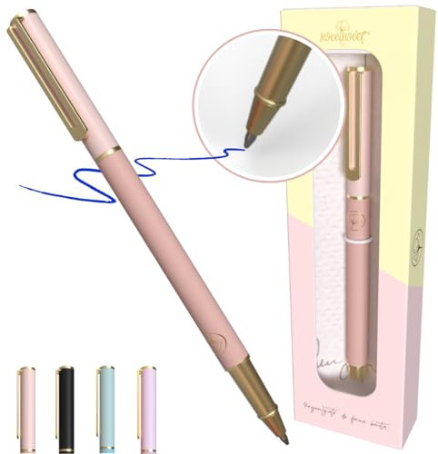 Luxus Kugelschreiber Eleganter Gelstift Hochwertige Tinte Sanftes Schreiben Edle Stifte Geschenkbox Schönes Kuli Design Metall Rollerball Pen Exklusiv Für Damen Büro Schule Stilvoll Journaling Rosa