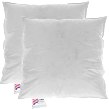 Homescapes Füllkissen 35x35 cm – 2er-Set Federkissen mit Daunen & Baumwollbezug, Kissenfüllung/Innenkissen für Dekokissen wie Sofakissen & Bettkissen oder kleine Kopfkissen