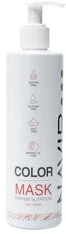 NAVIR Profesional | Mascarilla protectora de color para pelo teñido - Nutrición profunda, hidratación, brillo y protección | Sin sulfatos, parabenos, siliconas ni sales - 300 ml
