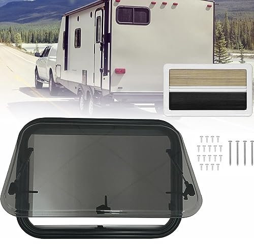 Finestra per camper, finestra a cassetta per camper, finestre laterali per roulotte con tapparelle oscuranti e zanzariere, finestra a cerniera, finestra per camper, finestra a spinta per conversione