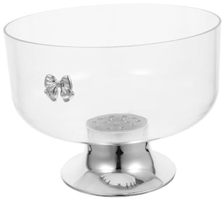 COLLBATH Trifle-glaschüssel Mit Fuß Transparente Dessertschale Runder Acryl-dessertständer Zum Aufstellen Von Kuchen Backwaren Obstdesserts Küchendekoration Heim Und Partygebrauch
