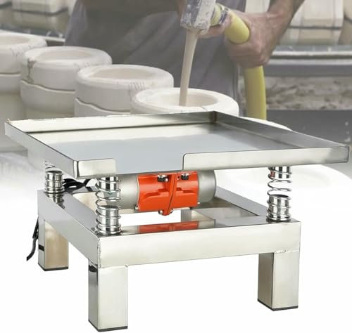 SRFTT Table vibrante pour béton 13,78 × 13,78, capacité de Charge 10 kg, compacteur Vibrant pour béton, Plateforme vibrante en Acier Inoxydable