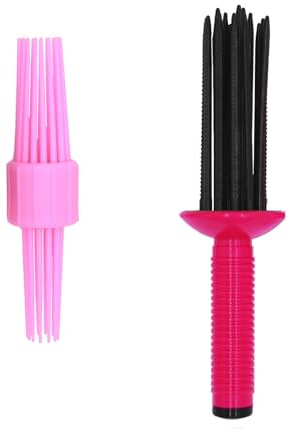 COLAYERIST 2PCS Curling Roll Comb, Curly Hair Brush for Curly Hair, Three Different Sizes of Styler Curl Brush Hairr Tools for Casual Wear or Special Events