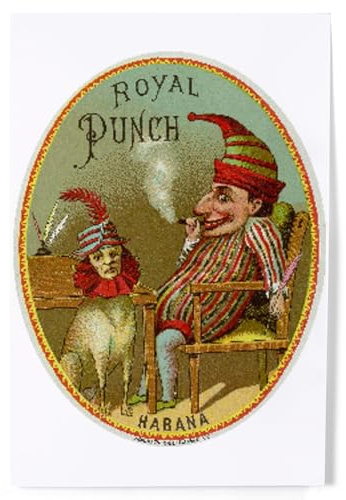 Lantern Press 8x12 Art Print, Royal Punch Brand Cigar Seal, Vintage Label