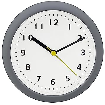 FLCPJGV Orologio da Parete Impermeabile per Bagno, Orologio da Parete per Interni con Ventosa, da Appendere alla Parete