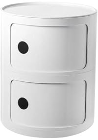Bedside Cabinet with Drawers & Sliding Door - Modern Nightstand Storage Unit for Bedroom - Durable 2/3/4 Tier Plastic Chest