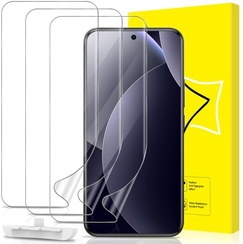 GiiYoon 3 Piezas Protector de Pantalla para Xiaomi Redmi Note 15 Pro Plus 5G [No es de cristal], Película de Hidrogel Flexible de TPU, Curva 3D de Cobertura Completa, Fácil instalación, Sin Burbujas