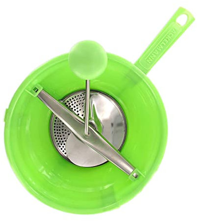 Fackelmann 27640 Salzmühle Gemüse 3 Passierscheiben aus Edelstahl Durchmesser: 24 cm, farblich Sortiert