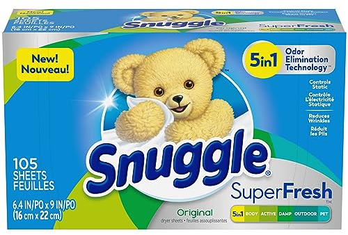 Snuggle Plus Super Fresh sköljmedel för torktumlare, med statisk kontroll och luktborttagningsteknik