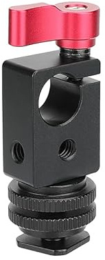 CAMVATE Kamera Hot Shoe Mount Articulated 15 mm Rod clomp mit Loch 1/4-20 Schraube zum Befestigen an DIY Zubehör