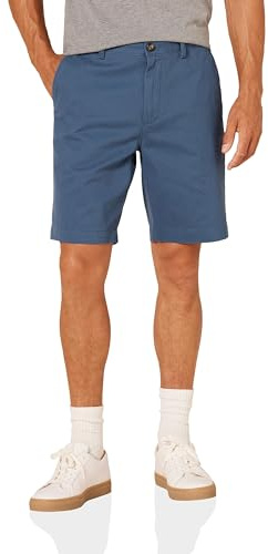 Amazon Essentials Men's Slim-Fit 9 (23cm) Chino Shorts, Deep Blue, 32W