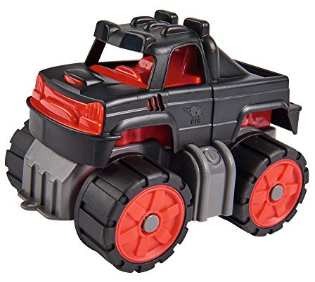 Big - Power-Worker Mini Monstertruck - kleines Spielzeug Auto ideal für Unterwegs, Reifen aus Softmaterial, rot, schwarz, anthrazit, für Kinder ab 2 Jahren