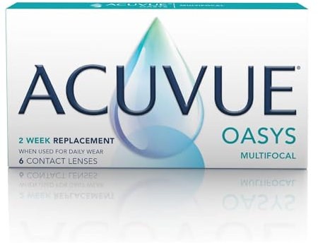 ACUVUE OASYS MULTIFOCAL - Lenti a contatto quindicinali per la presbiopia - Protezione UV;+5.00 diottrie; BC 8.4; DIA 14.30; ADD Medium; 6 lenti