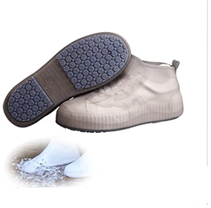 YXYECEIPENO Rain Boots Silicone Shoe Cover Waterproof Boot Cover Reusable, Non-Slip, Suitable for Children and Adults Foldable and Easy to Store (Color : B, Size : XX-Large(12in))