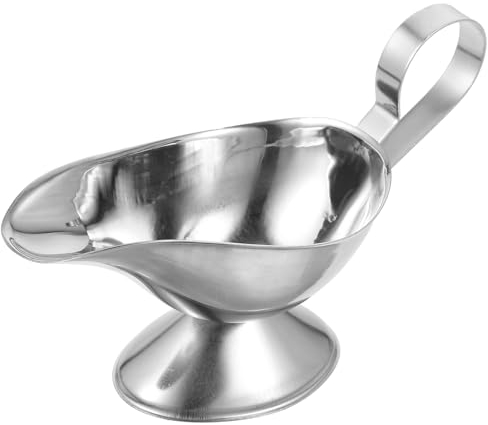 Garneck Contenitori Salsiera 3 Pezzi Salsiera in Metallo Salsiera in Acciaio Inox Salsa di Pomodoro Pentola Salsa in Acciaio Tazza