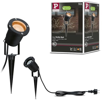 Paulmann LED Gartenstrahler Spot insektenfreundlich IP65 rund 92mm 2200K 4,3W 320lm 230V 38° Schwarz Metall 94731