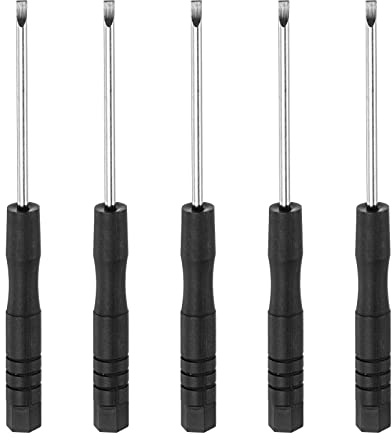 sourcing map 5Stk Mini- Schlitzschraubendreher, 2,0 mm Flachkopf, Brillen | Reparatur von Uhren, Elektronik