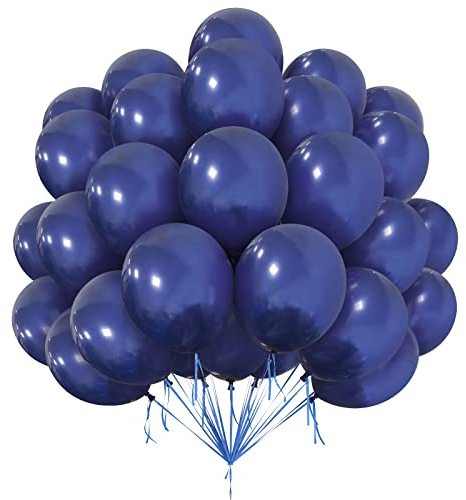 Ousuga Marinblå Ballonga, 50 St 12 Tums Mörkblå Latex, Festballonga För Barn, Blå Babyshower, Bröllop, Alla Hjärtans Dag, Födelsedagsfest Dekorationer