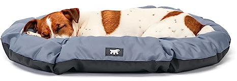Ferplast Hundekissen Hundesofa Hundebette für Große Hunde Hundekorb Abnehmbarer Bezug Orthopädisches Hundebett Hundematratze Waschbar Hundematte Wasserdicht 110 x 70 x h 8 cm. Grau
