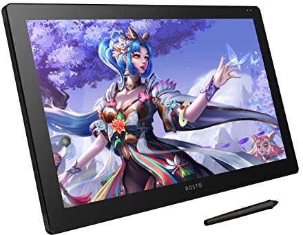 CalmGeek X7 Drawing Tablet H-IPS LCD Screen 21.5in Graphics Drawing Tablet with 120% sRGB Tilt Function Digital Art Drawing Pad 8192 Pressure 8 Customizable Shortcuts Keys Adjustable Stand Compatible