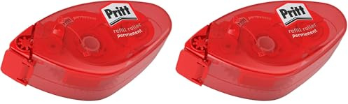 Pritt Kleberoller permanent nachfüllbar, 16m Länge, sofortige Klebekraft, für Papier, Pappe, Fotos, Glas und Kunststoff, 9H ZRRPH (Packung mit 2)
