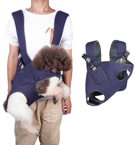 Sac à dos pour chat et chien – Sac de voyage avec maille respirante, sac de transport réglable pour animaux de compagnie de petite et moyenne taille, pattes à l'extérieur, facile à installer pour les